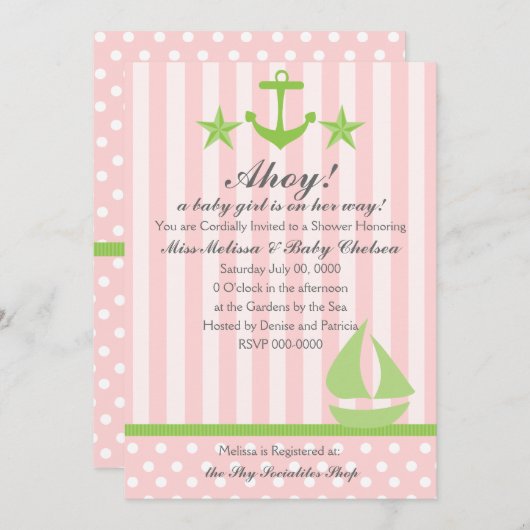 女航海のの子 招待状 (正面/裏面)