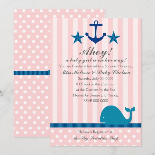 女航海のの子 招待状 (正面/裏面)