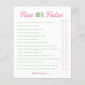 女航海の子の赤ちゃんシャワー真偽ゲーム チラシ (正面)