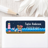 女航海の子ベアーピンクと海軍 ラベル (インサイチュ)