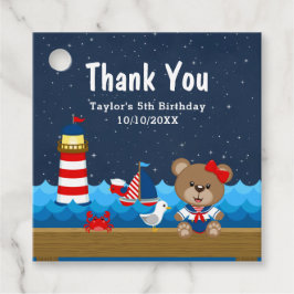 女航海の子ベアーレッド誕生日パーティーありがとう フェイバータグ