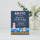 女航海の子モンキーピンクと海軍の誕生日パーティー ポストカード (スタンド正面)