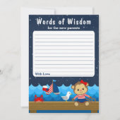 女航海の子モンキーレッド&ネイビー英知の言葉 招待状 (正面)