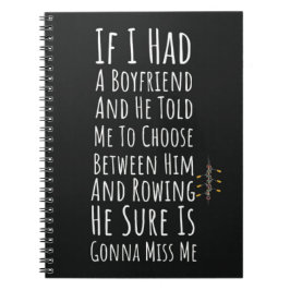 女船乗務員女子の手漕ぎギフト ノートブック