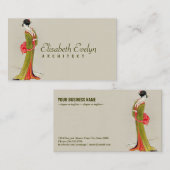 女芸者中国のアートハ絵を描ンド 名刺 (正面/裏面)