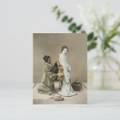 女芸者日本のアジアヴィンテージアート ポストカード (スタンド正面)