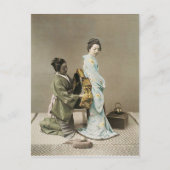 女芸者日本のアジアヴィンテージアート ポストカード (正面)
