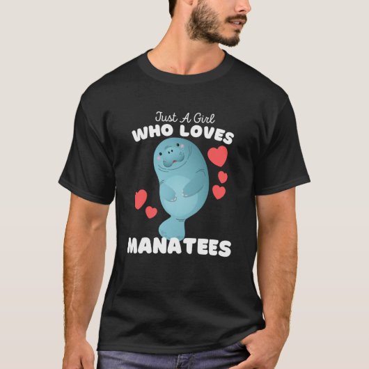 女装が大好きな女の子マナティーさん Tシャツ (正面)