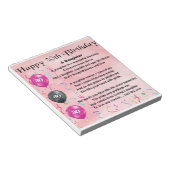女詩30歳の誕生日 ノートパッド (アングル)