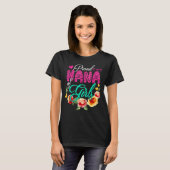 女誇りを持ったの子のナナカワイフラワーハート母D Tシャツ (正面フル)