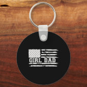 女誇りを持ったの子の父親のパパパパクリスマスFa キーホルダー (正面)