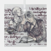 女読の子だ ガラスオーナメント (正面)