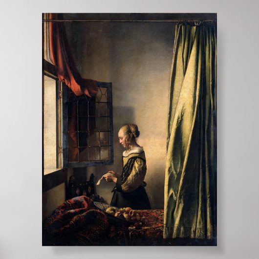 女読の子の手紙 – Vermeer ポスター (正面)