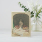 女読の子は窓に居る、19世紀 ポストカード (スタンド正面)