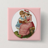 女読の子 缶バッジ (正面)