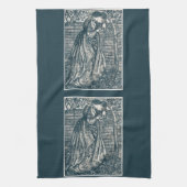 女読は庭に居る キッチンタオル (縦)