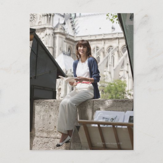 女読は本の屋台でノートルダム ポストカード (正面)