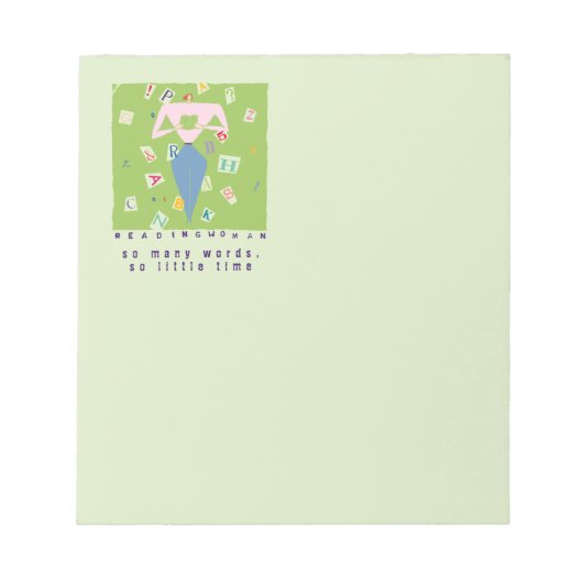 女読は言葉が多くて時間が無い ノートパッド (正面)