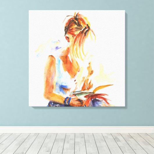 女読本 キャンバスプリント (インサイチュ (ウッドフロア))