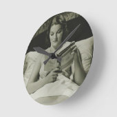 女読本 ラウンド壁時計 (傾斜)