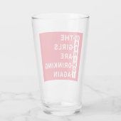 女警告の子は再び飲んでいる タンブラーグラス (裏面)