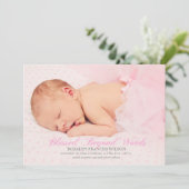 女賛美子写真の誕生発表と共に 案内状 (スタンド正面)