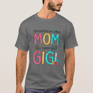 女賛美性Mom Gigi母D Tシャツ