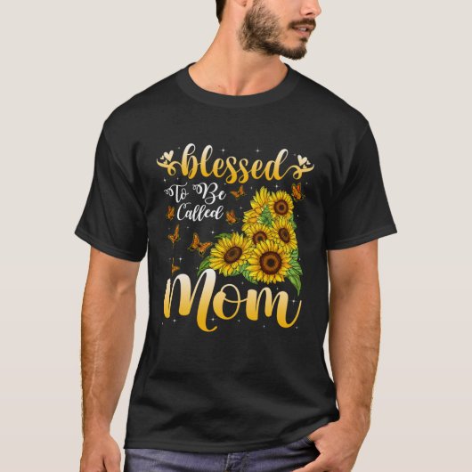 女賛美性Mom Sunflower Mother S Tシャツ (正面)