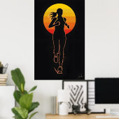 女走トレーニング ポスター (ホームオフィス)