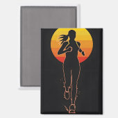 女走トレーニング マグネット (正面/裏面)