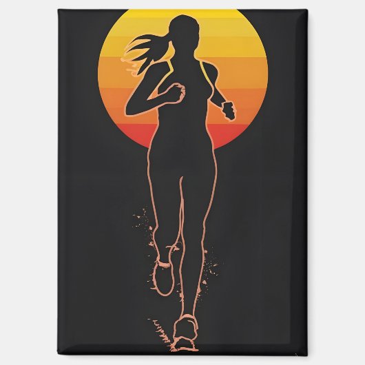 女走トレーニング マグネット (正面)