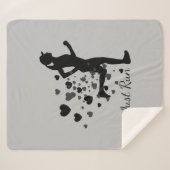 女走感動的勇気付けられる シェルパブランケット (正面(横))