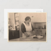 女転がのヴィンテージ ポストカード (正面/裏面)