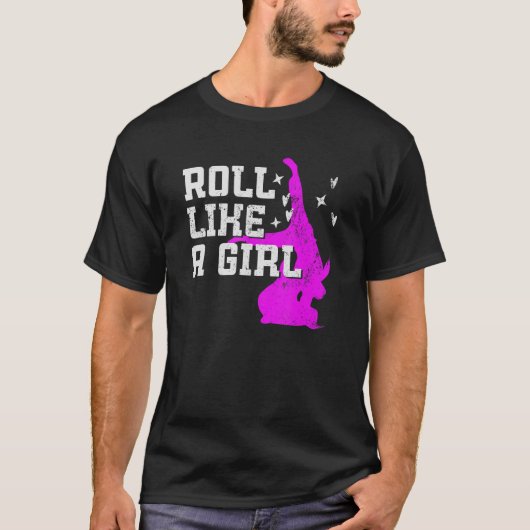 女転が児のように – ブラジル柔術 Tシャツ (正面)