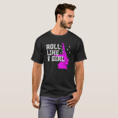 女転が児のように – ブラジル柔術 Tシャツ (正面フル)