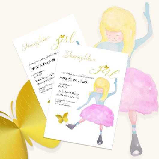 女輝くの子のように水の色イラストレーション シーズンカード