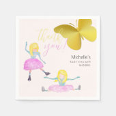 女輝くの子の水彩画イラストレーション スタンダードカクテルナプキン (正面)