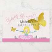 女輝くの子の水彩画イラストレーション スパークリングワインラベル (シングルラベル)