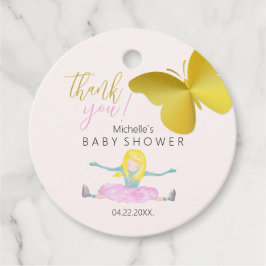 女輝くの子の水彩画イラストレーション フェイバータグ