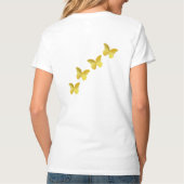 女輝くの子の水彩画イラストレーション Tシャツ (裏面)