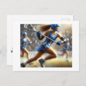 女遊のラクロス ポストカード (正面/裏面)