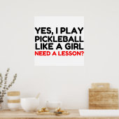 女遊の子のようにピックボール ポスター (キッチン)