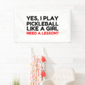 女遊の子のようにピックボール 横断幕 (インサイチュ)