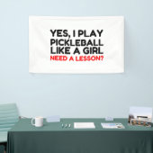 女遊の子のようにピックボール 横断幕 (トレードショー)