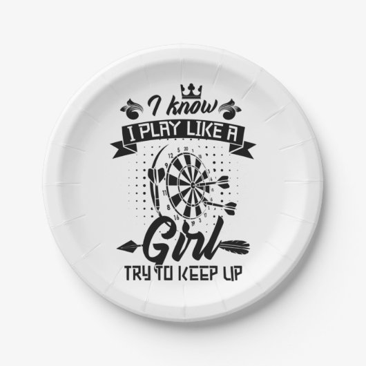 女遊の子のように矢を射る ペーパープレート (正面)