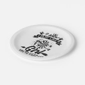 女遊の子のように矢を射る ペーパープレート (アングル)