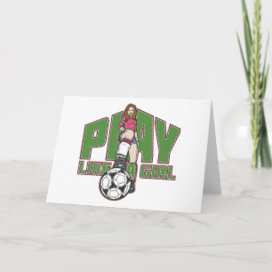 女遊の子のサッカー カード