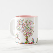 女遊の子のスイング ツートーンマグカップ (正面左)