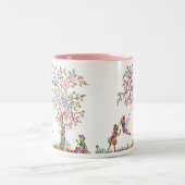 女遊の子のスイング ツートーンマグカップ (中央)