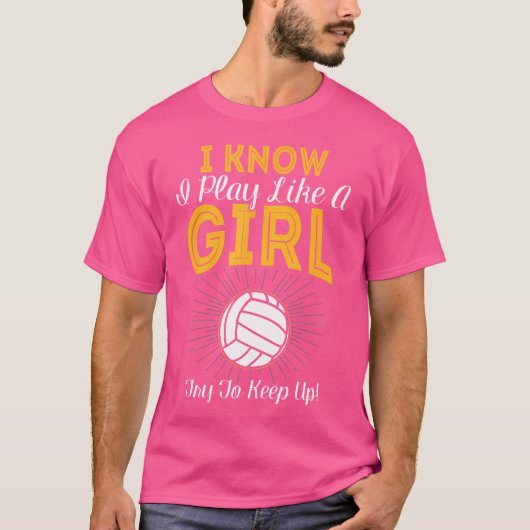 女遊の子のバレーボールのように Tシャツ (正面)